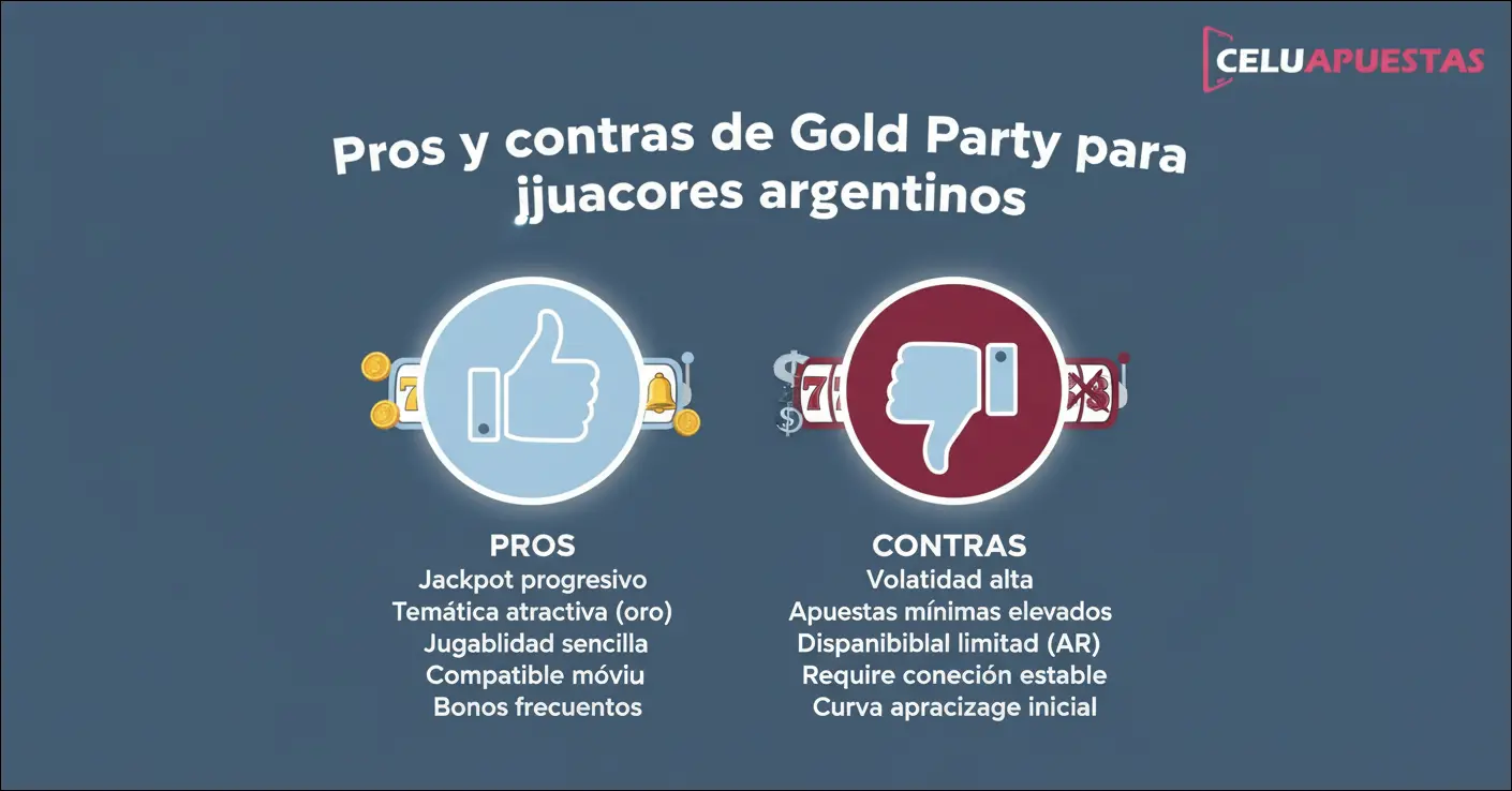 Pros y contras de Gold Party para jugadores argentinos