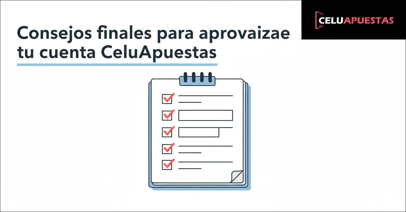 Consejos finales para aprovechar tu cuenta CeluApuestas
